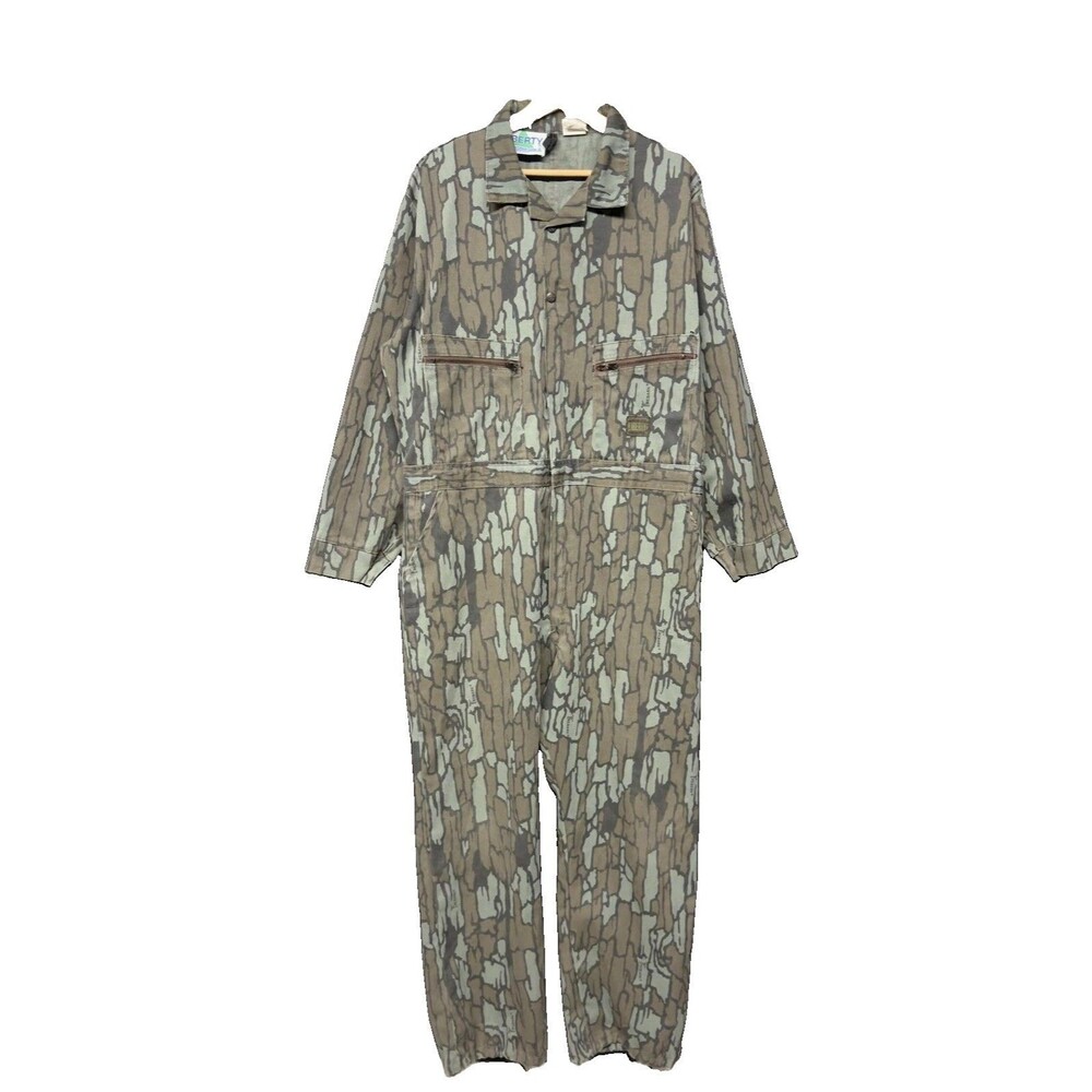 Vintage Liberty Trebark Camo Coveralls Mens XL Regular Hunting USA Utility 42x30